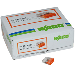 Wago 3 Way Connector Orange