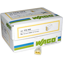 Wago 2.5mm 2 Port Push-Wire Connectors for Junction Boxes