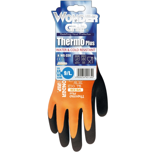 Wonder Grip� Thermo Plus Fully Double latex-coated Glove Size 9 Large