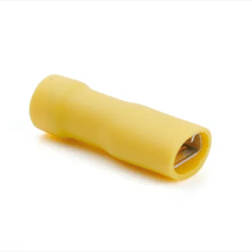 Term Tech Fully Insulated Yellow Female Push-on Terminal, 9.5mm Width, 0.5mm Thick