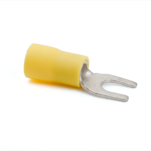 Term Tech Pre-Insulated Terminals Yellow Fork 4mm�-6mm� Cable 4.3mm Fork