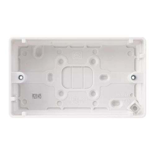 MK Logic Plus 30mm 2 Gang Surface Socket Box