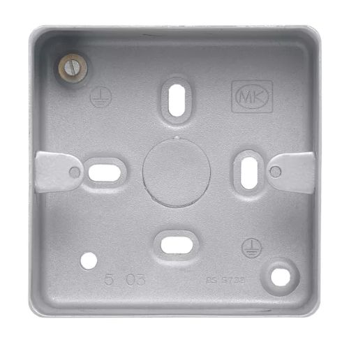 MK Metalclad 41mm Single Surface Box c/w Knockouts