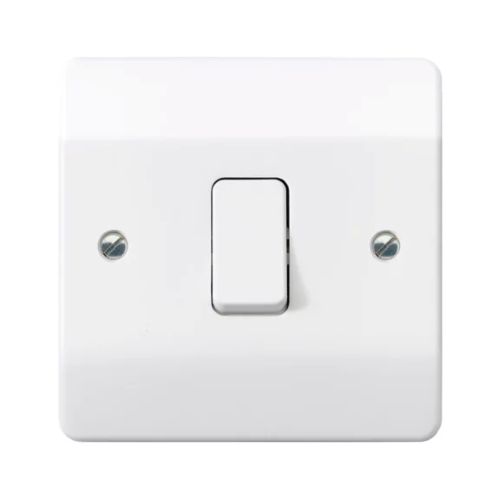 MK Logic Plus Single Light Switch 1 Gang 2 Way SP