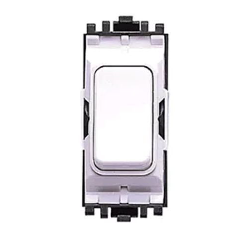 MK Grid Plus Single Module Retractive Switch 10 Amp 2 Way