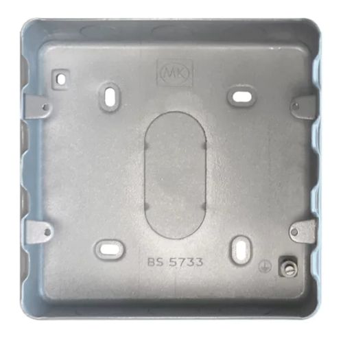 MK Metalclad 6-8 Gang 38mm Deep Back Box c/w Knockouts