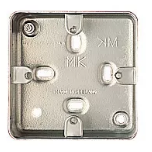 MK Metalclad 18 Gang 38mm Deep Back Box c/w Knockouts