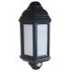 Eterna 7w LED Half Lantern c/w PIR Black - view 1