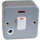 Deta 20 amp Double Pole Metalclad 1 Gang Single Switch with Neon & Flex Outlet